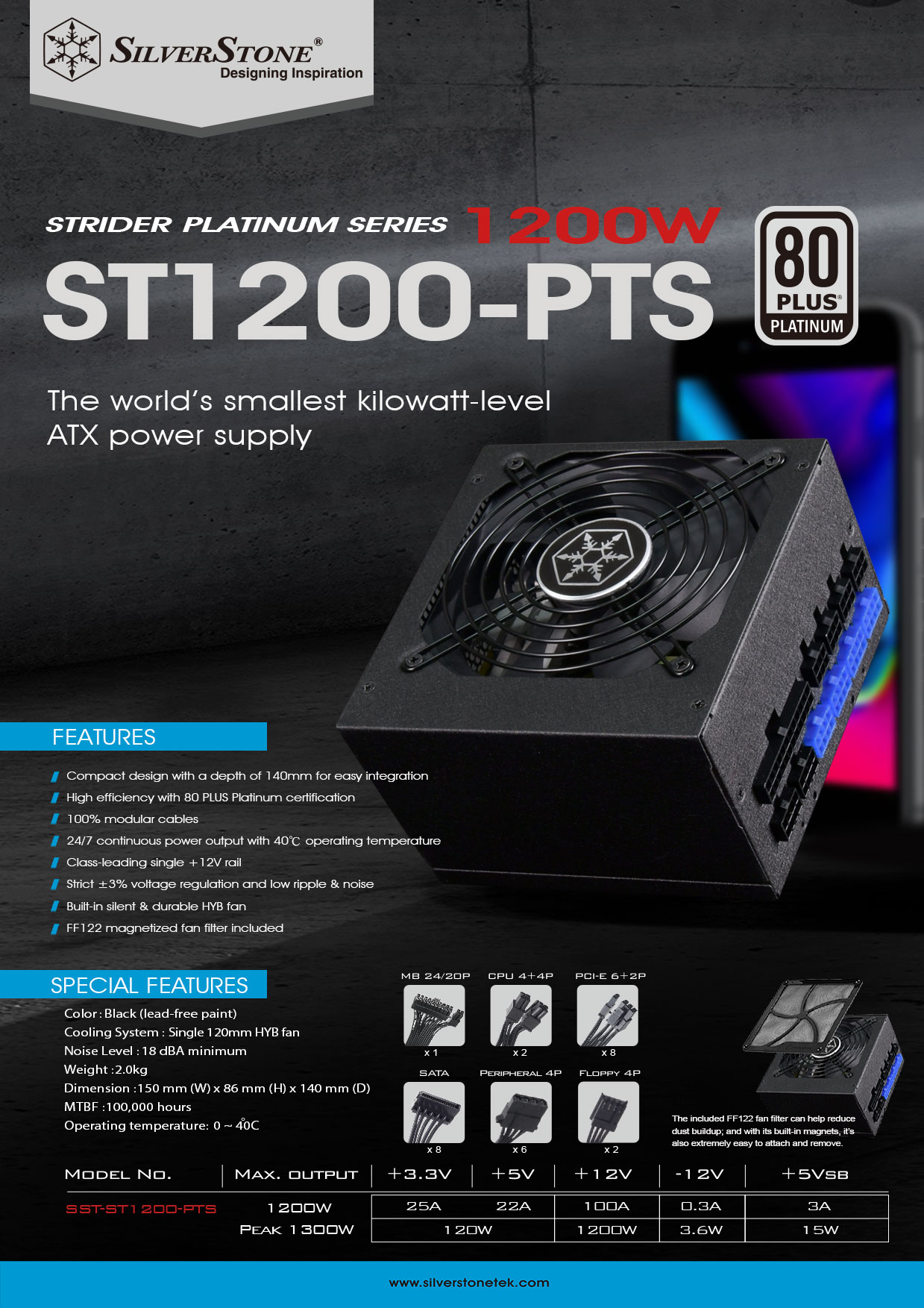 SilverStone Strider Platinum 1200W (ST1200-PTS) Power Supply Review