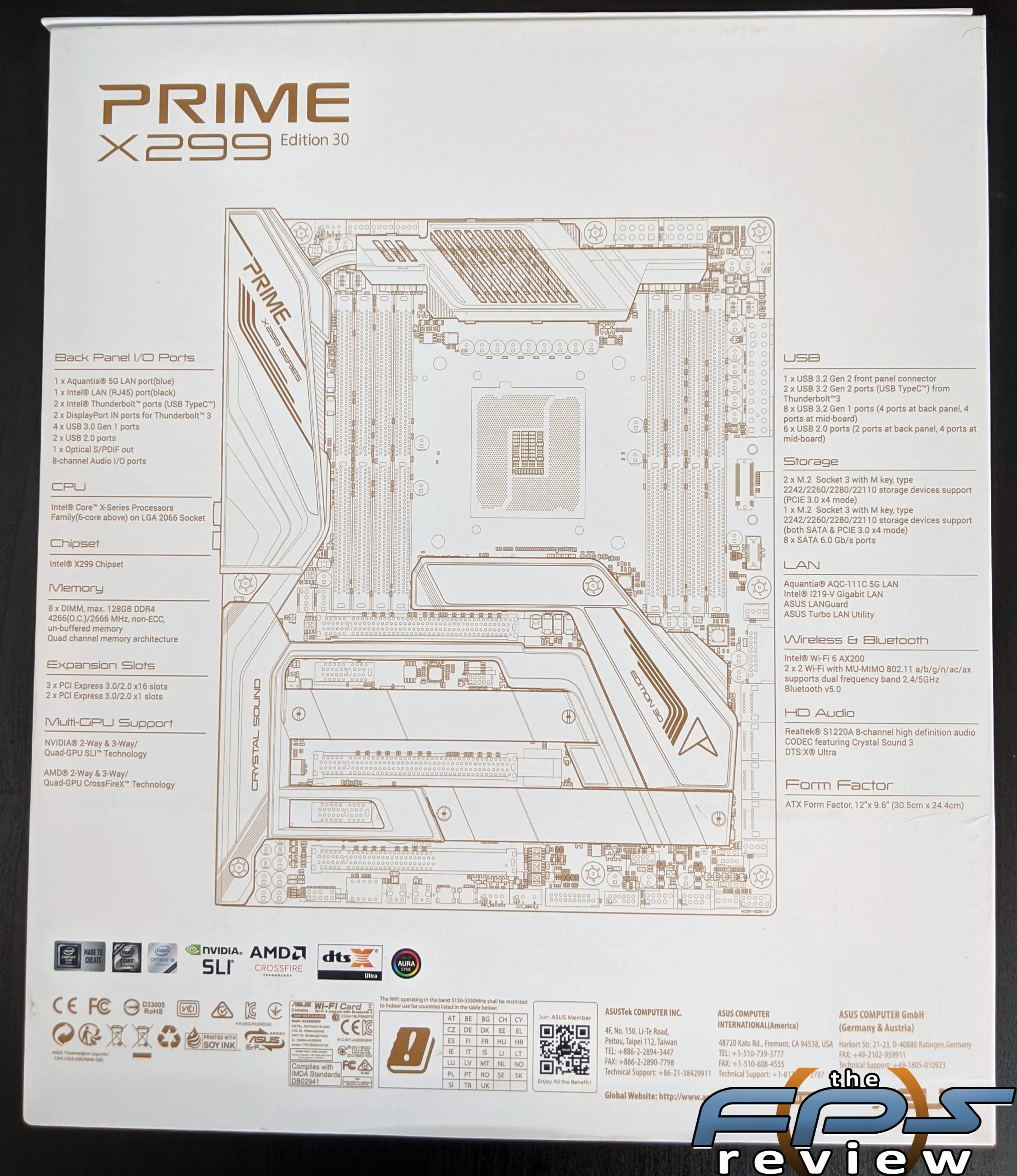 Asus Prime X299 Edition 30 Motherboard Review 