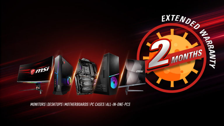 MSI Announces Warranty Extension for PCs, Monitors, and Other Products Due to Coronavirus