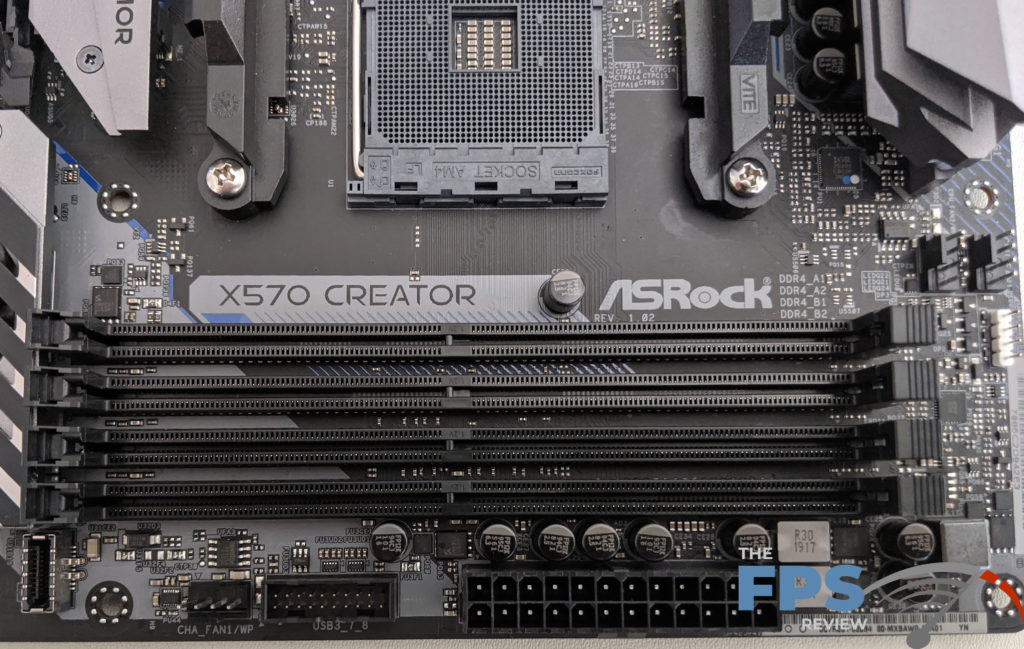 ASRock X570 Creator Motherboard DRAM slots