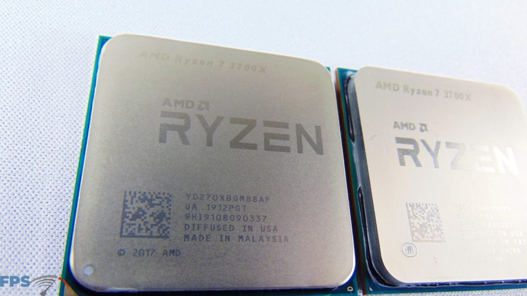 Ryzen 7 2700X vs Ryzen 7 3700X CPUs Closeup