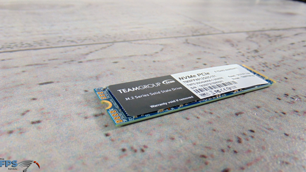 TEAMGROUP MP34 512MB M.2 PCIe SSD Front of SSD