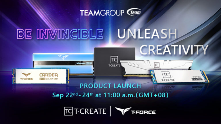 TEAMGROUP Announces T-FORCE and T-CREATE Product Launch Event for September