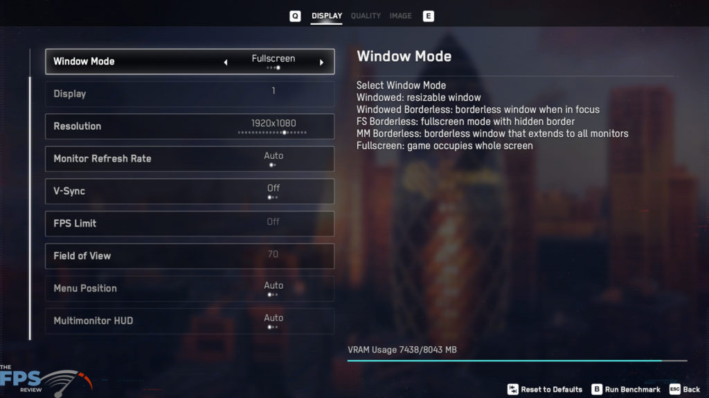 Watch Dogs Legion Display Settings Game Menu