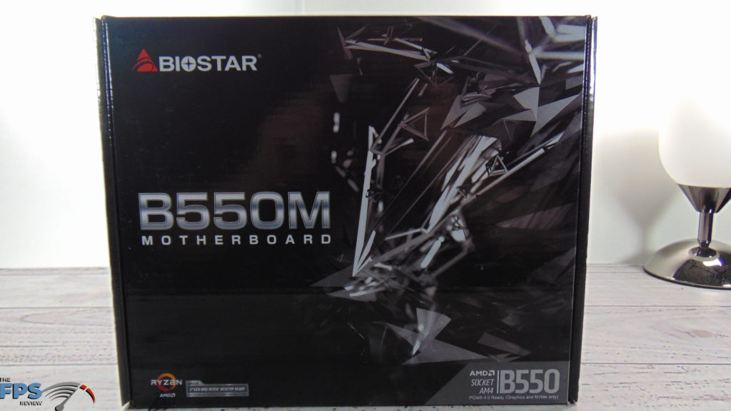 BIOSTAR B550MH Motherboard Front of Box