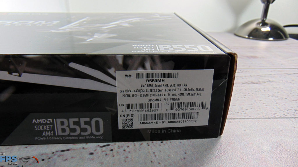 BIOSTAR B550MH Motherboard Box Label