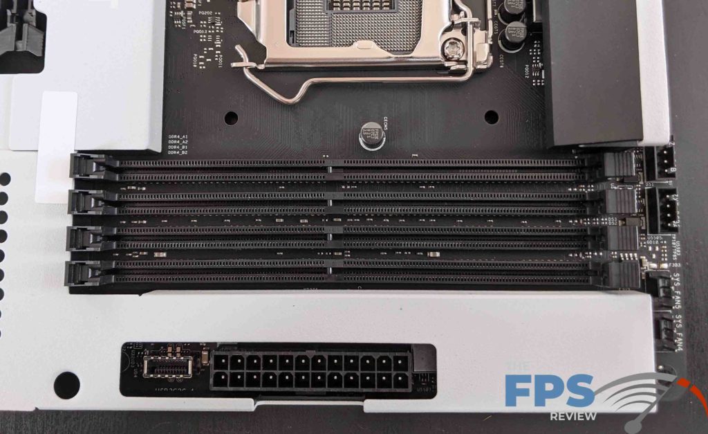 NZXT N7 Z490 Motherboard DIMM Slots