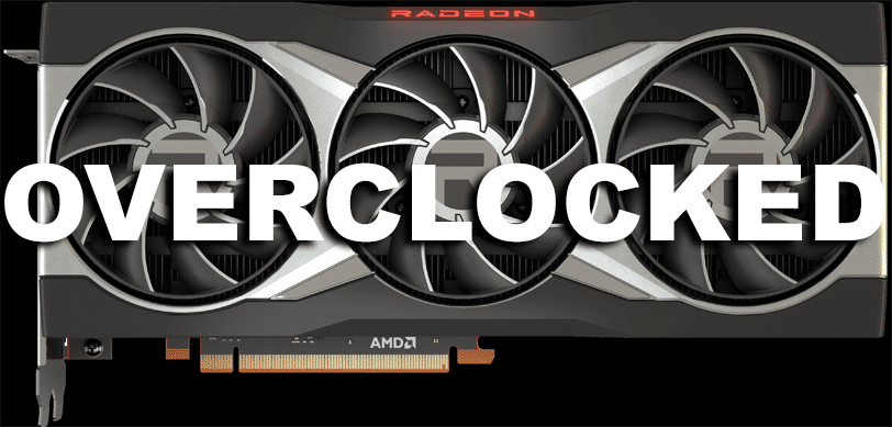 AMD Radeon RX 6800 XT with Overclocked overlayed