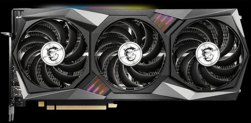 MSI GeForce RTX 3070 GAMING X TRIO Video Card Front Side