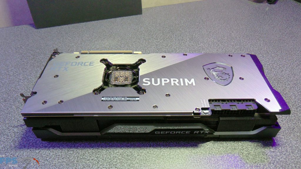 MSI GeForce RTX 3080 SUPRIM X Back of Card