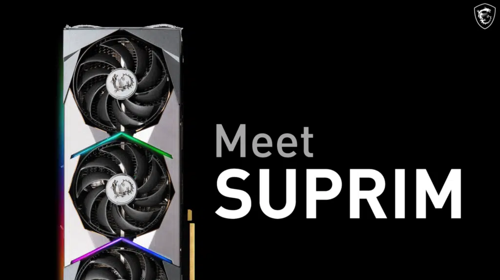 MSI GeForce RTX 3080 SUPRIM X Product Marketing Information from MSI