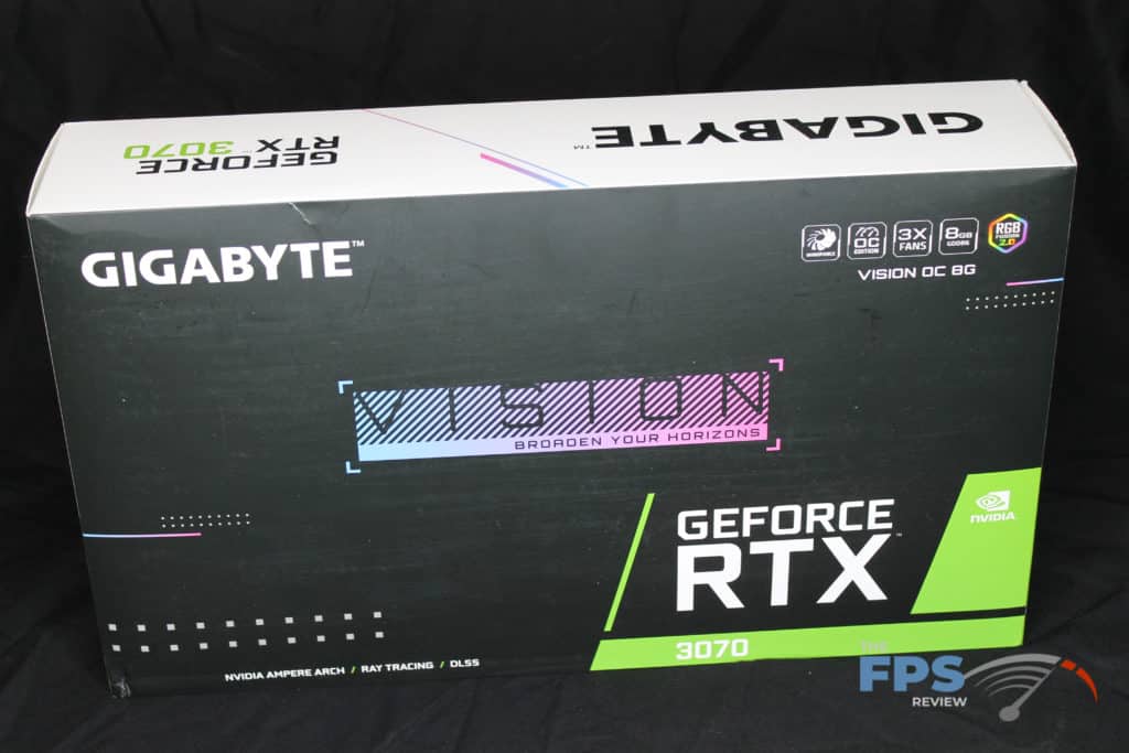 GIGABYTE GeForce RTX 3070 VISION OC 8G Box Front