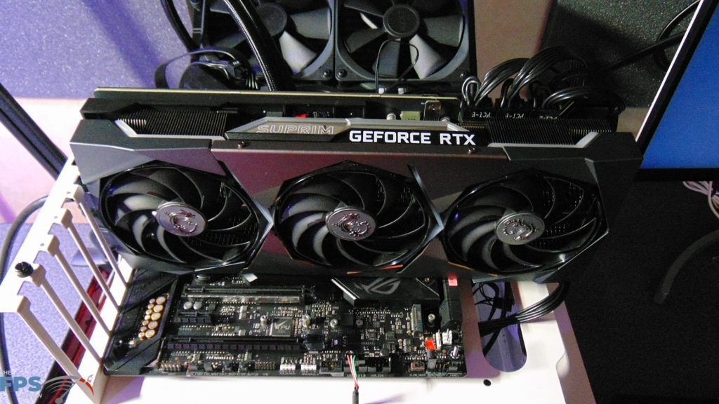 MSI GeForce RTX 3080 SUPRIM X Installed in Computer