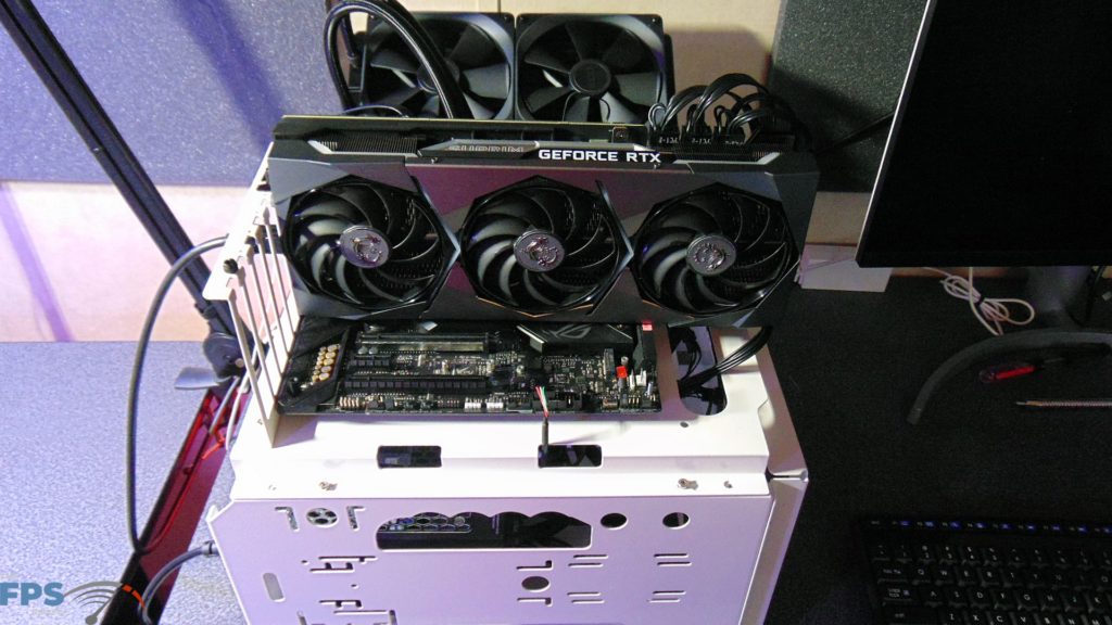 MSI GeForce RTX 3080 SUPRIM X Installed on Motherboard