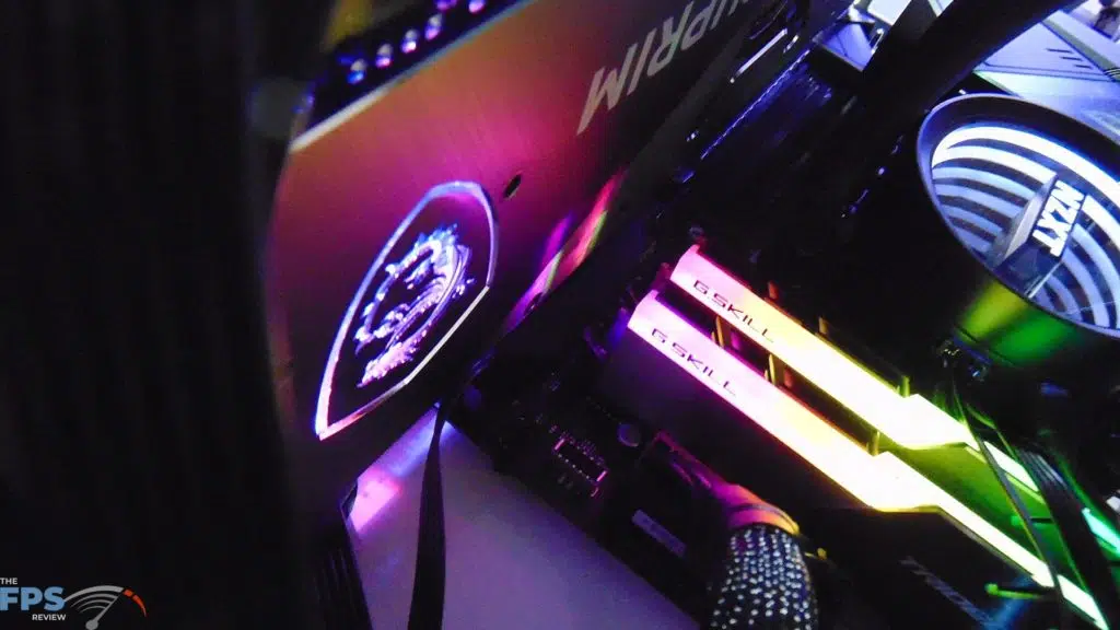 MSI GeForce RTX 3080 SUPRIM X Back Logo RGB