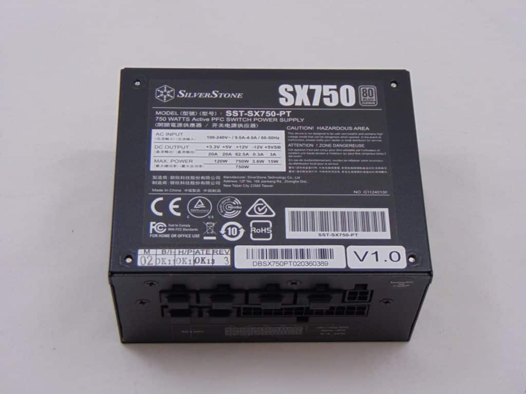 SilverStone SX750 750W SFX Power Supply Bottom