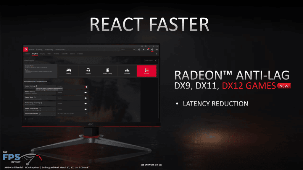 AMD Radeon RX 6700 XT Video Card Review Radeon Anti-Lag