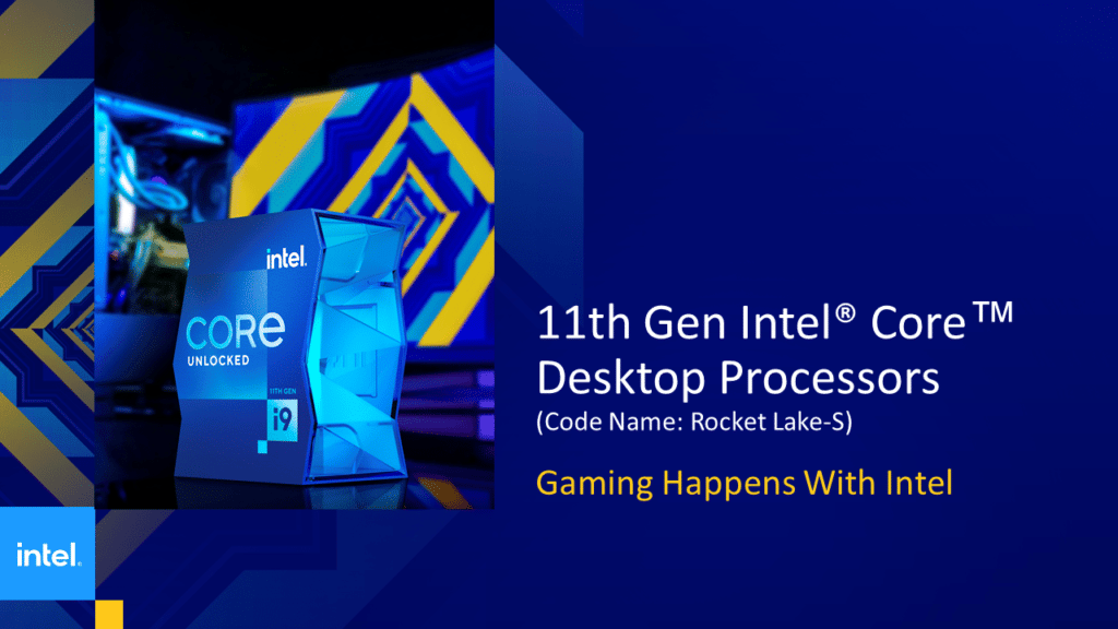 Intel 11th Gen Core Desktop Processor Rocket Lake-S Intro Presentation Slide