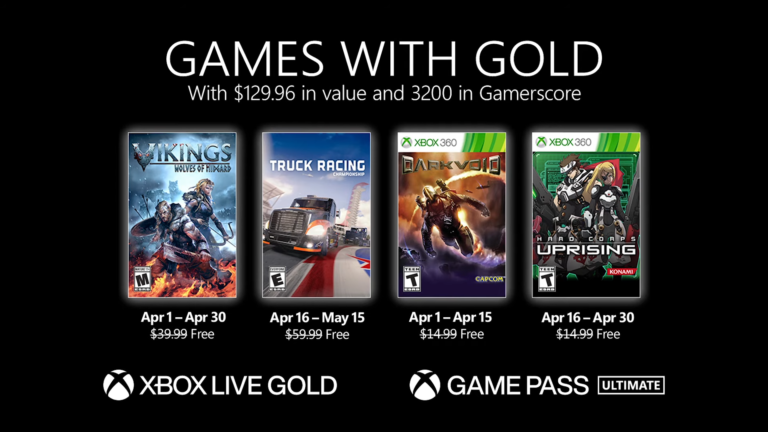 Xbox Reveals Games with Gold Titles for April 2021