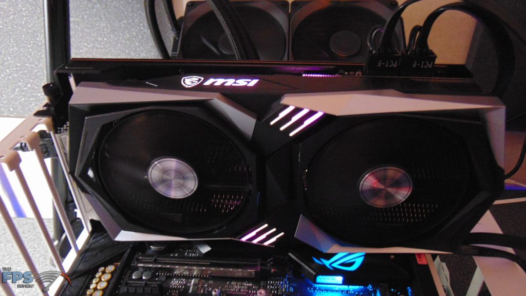 MSI Radeon RX 6700 XT GAMING X installed in computer showing rgb