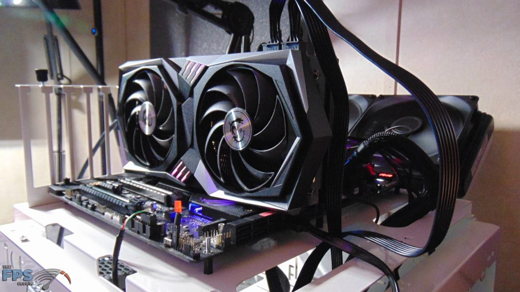 MSI Radeon RX 6700 XT GAMING X angled view installed in computer