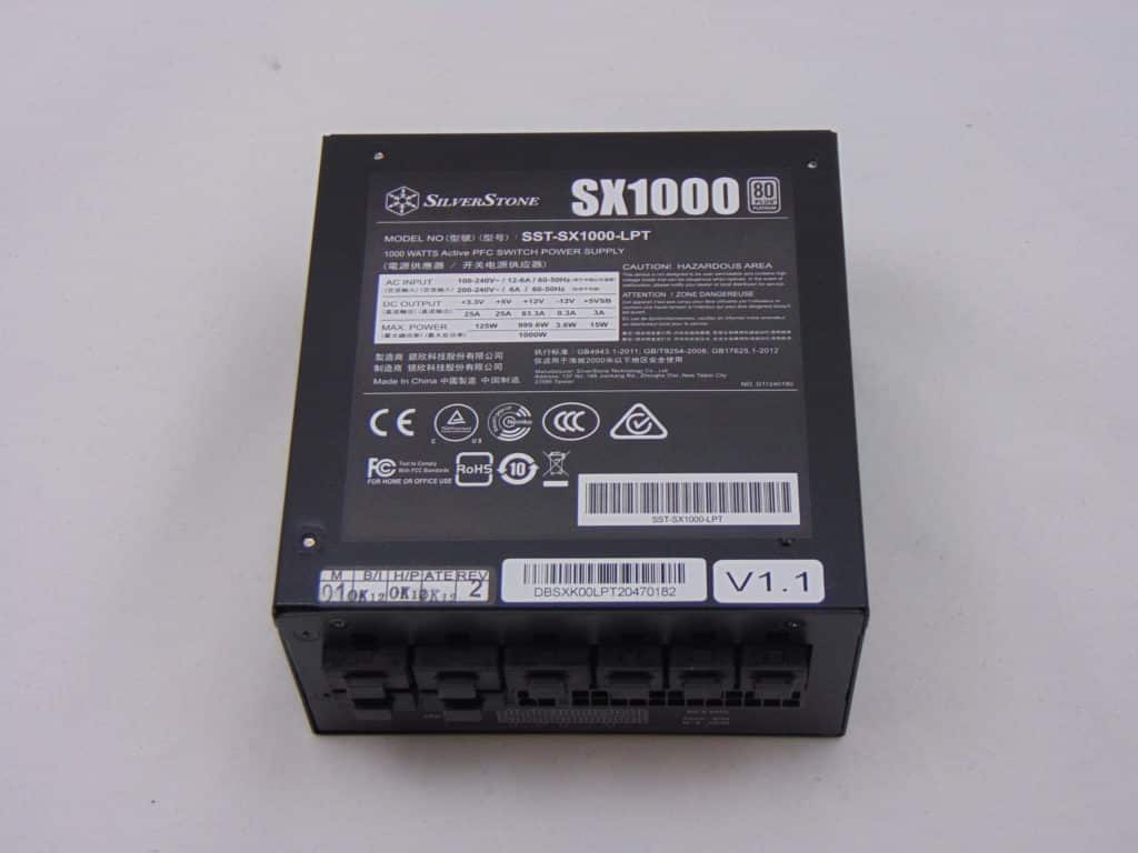 SilverStone SX1000 1000W SFX-L Power Supply top view