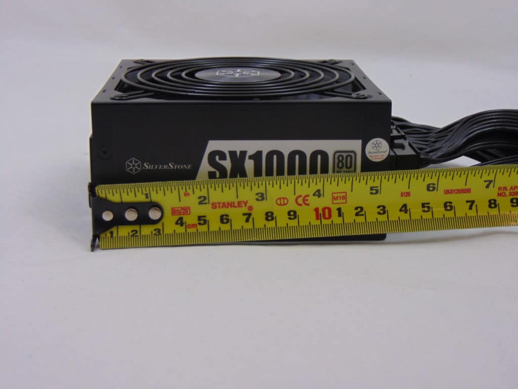 SilverStone SX1000 1000W SFX-L Power Supply with ruler measuring length