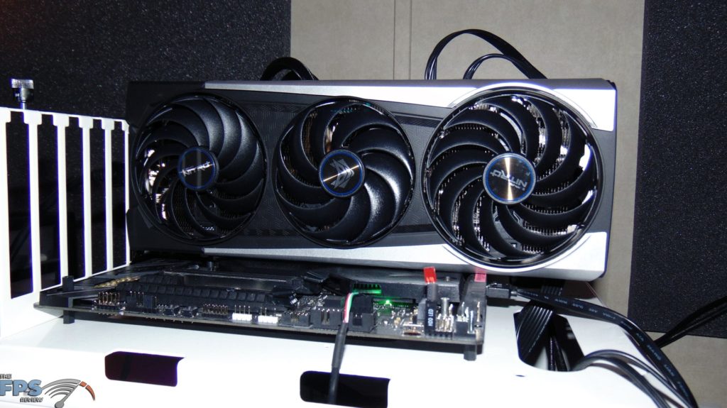 SAPPHIRE NITRO+ Radeon RX 6700 XT GAMING OC video card installed in computer front view