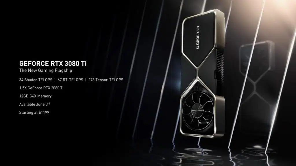 NVIDIA GeForce RTX 3080 Ti Founders Edition specification slide