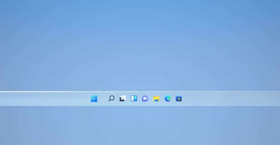 Microsoft Windows 11 start and task bar