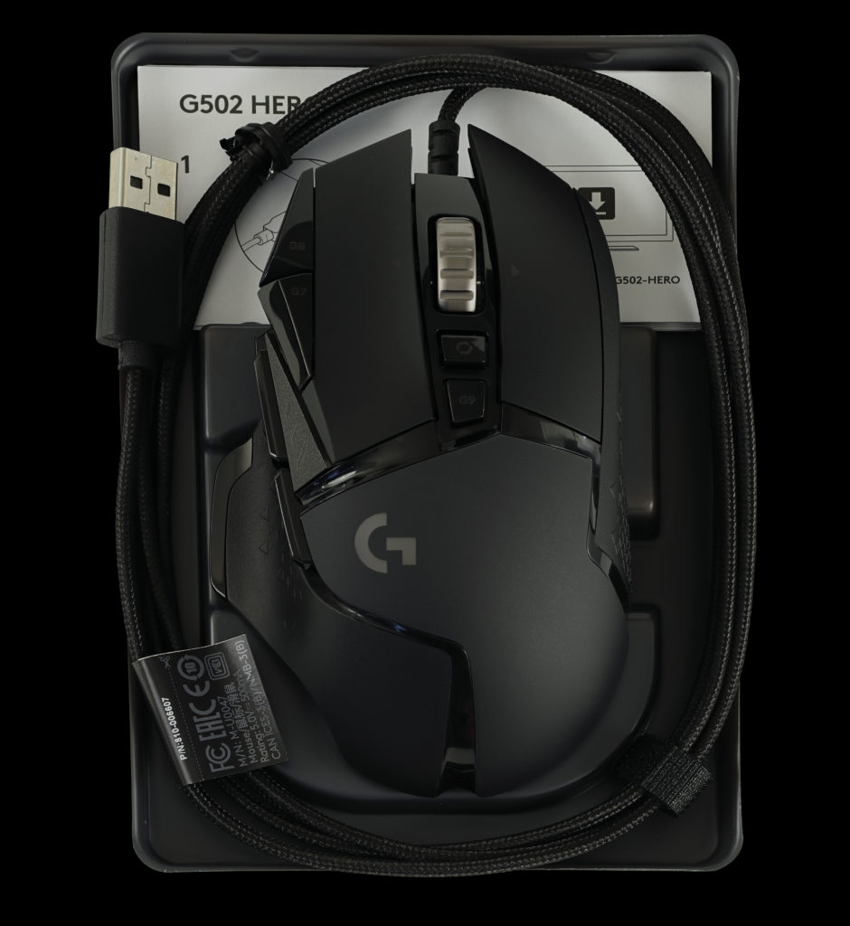 Logitech G502 HERO High Performance Gaming Mouse Mouse out of the box