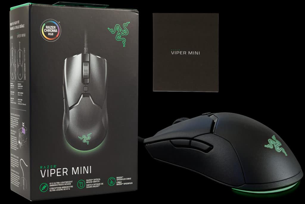 Razer Viper Mini Wired Gaming Mouse Box Contents
