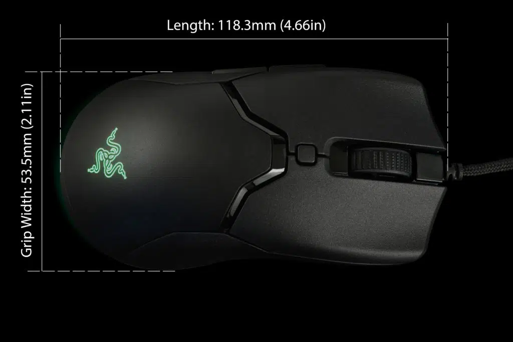 Razer Viper Mini scale length width