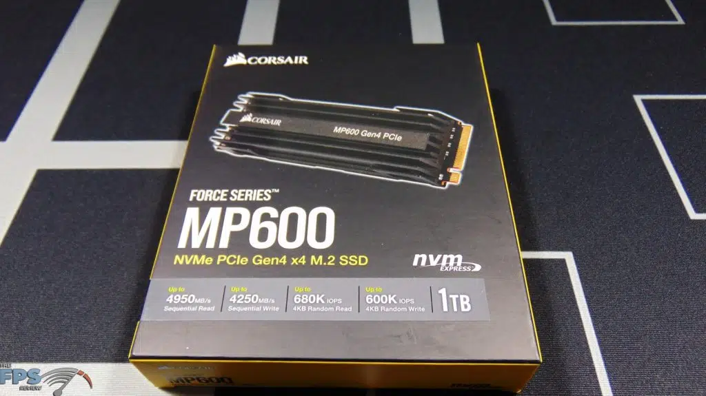 CORSAIR Force Series MP600 1TB Gen4 PCIe x4 NVMe SSD box front