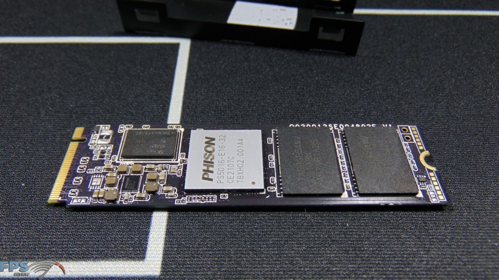 CORSAIR Force Series MP600 1TB Gen4 PCIe x4 NVMe SSD top view of bare SSD