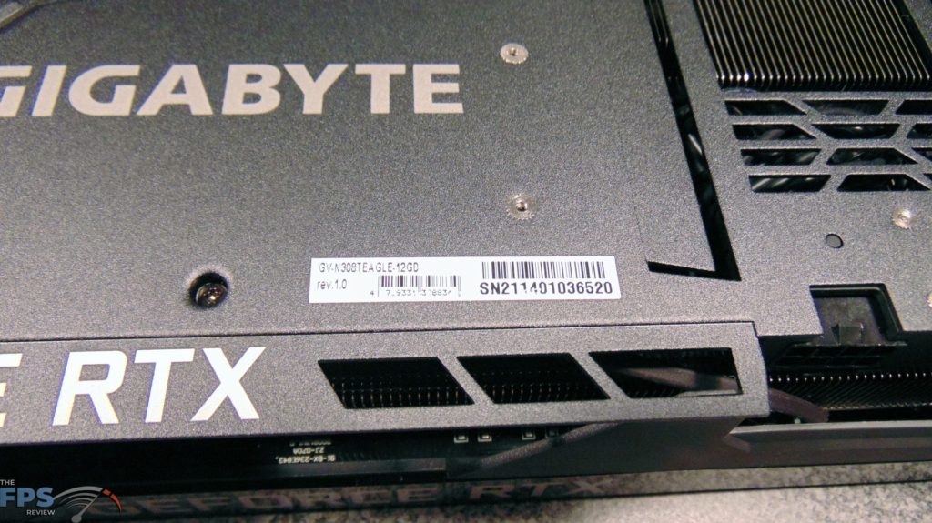 GIGABYTE GeForce RTX 3080 Ti EAGLE 12G Video Card product label
