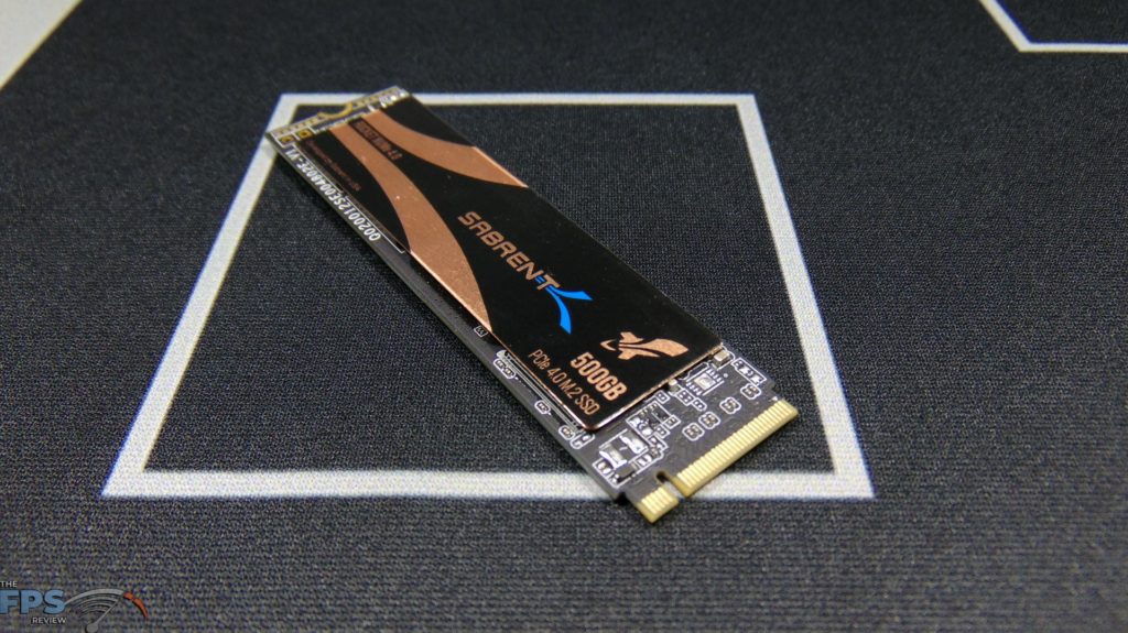 Sabrent Rocket 500GB PCIe 4.0 NVMe SSD Top View Angled