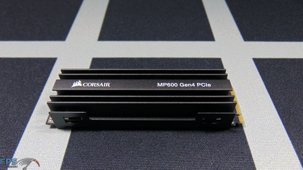 CORSAIR Force Series MP600 1TB Gen4 PCIe x4 NVMe SSD top view angled