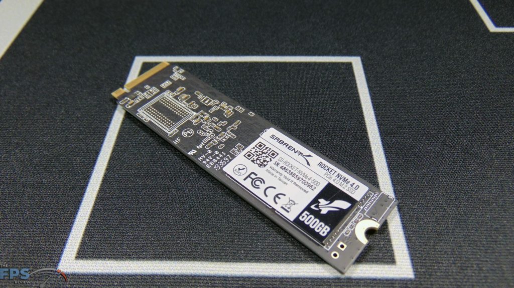 Sabrent Rocket 500GB PCIe 4.0 NVMe SSD Bottom View Angled