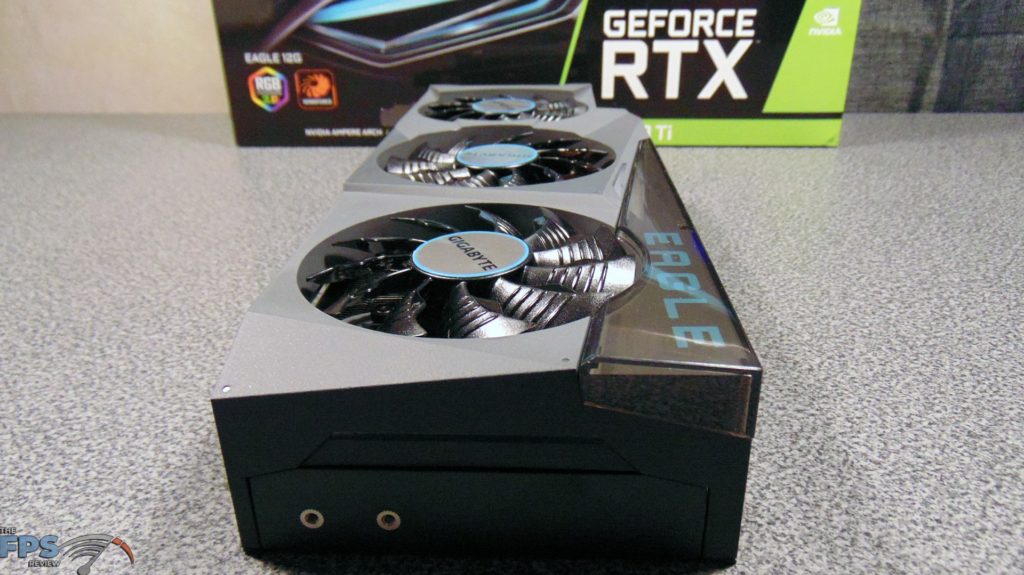 GIGABYTE GeForce RTX 3080 Ti EAGLE 12G Video Card angled view end