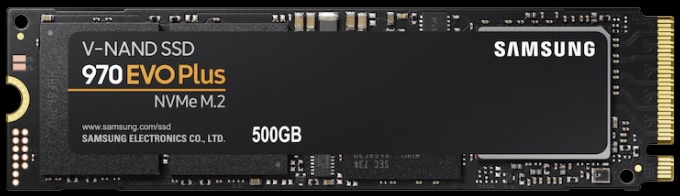 Samsung 970 EVO Plus NVMe M.2 SSD 500GB Top View