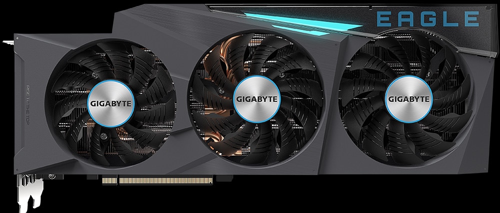GIGABYTE GeForce RTX 3080 Ti EAGLE 12G Video Card Top View