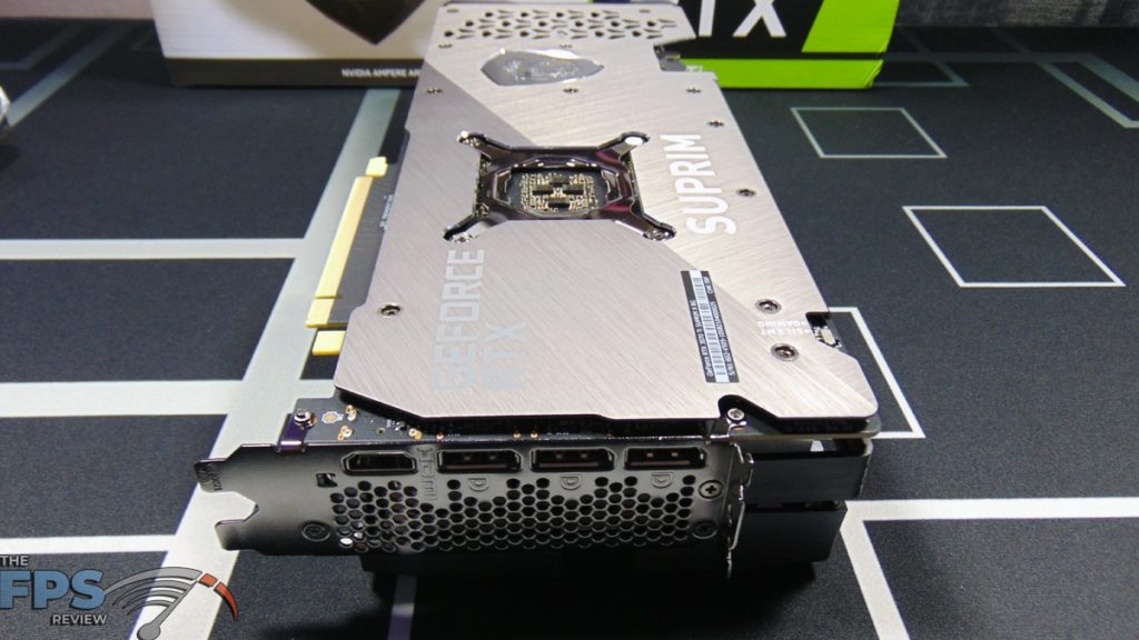 MSI GeForce RTX 3070 Ti SUPRIM X 8G Video Card Bottom Front View