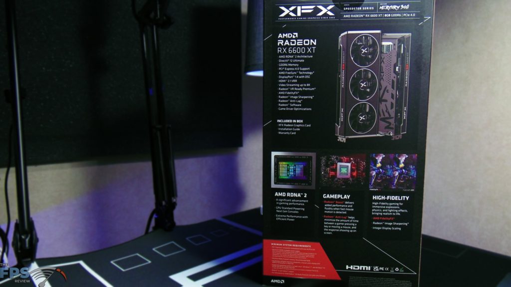 XFX SPEEDSTER MERC 308 Radeon RX 6600 XT Black Box Back