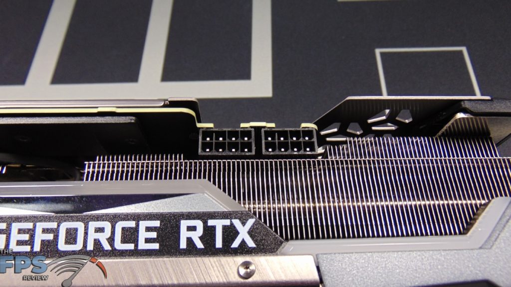 MSI GeForce RTX 3070 Ti SUPRIM X 8G Closeup of PCI-Express Power Connectors