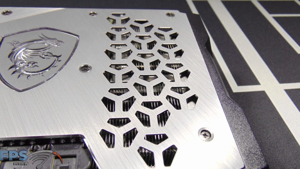 MSI GeForce RTX 3070 Ti SUPRIM X 8G Closeup of Pass Through Cooling Vents