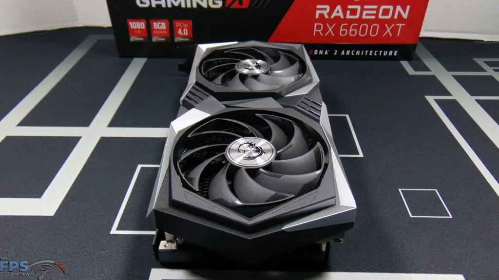 MSI Radeon RX 6600 XT GAMING X Video Card Top View