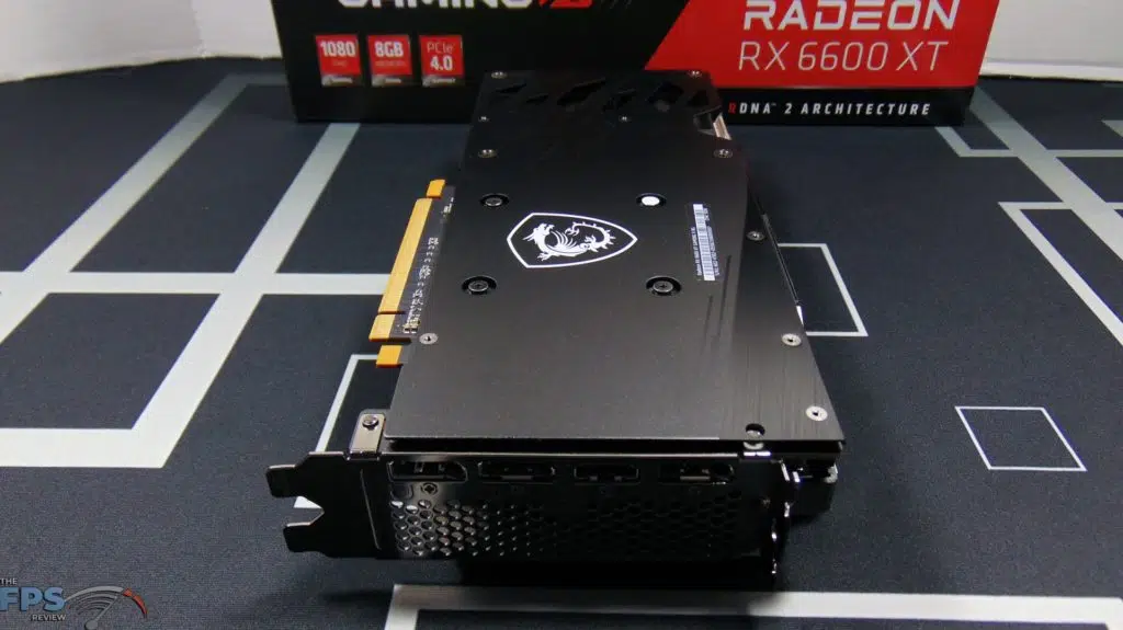 MSI Radeon RX 6600 XT GAMING X Video Card Bottom View