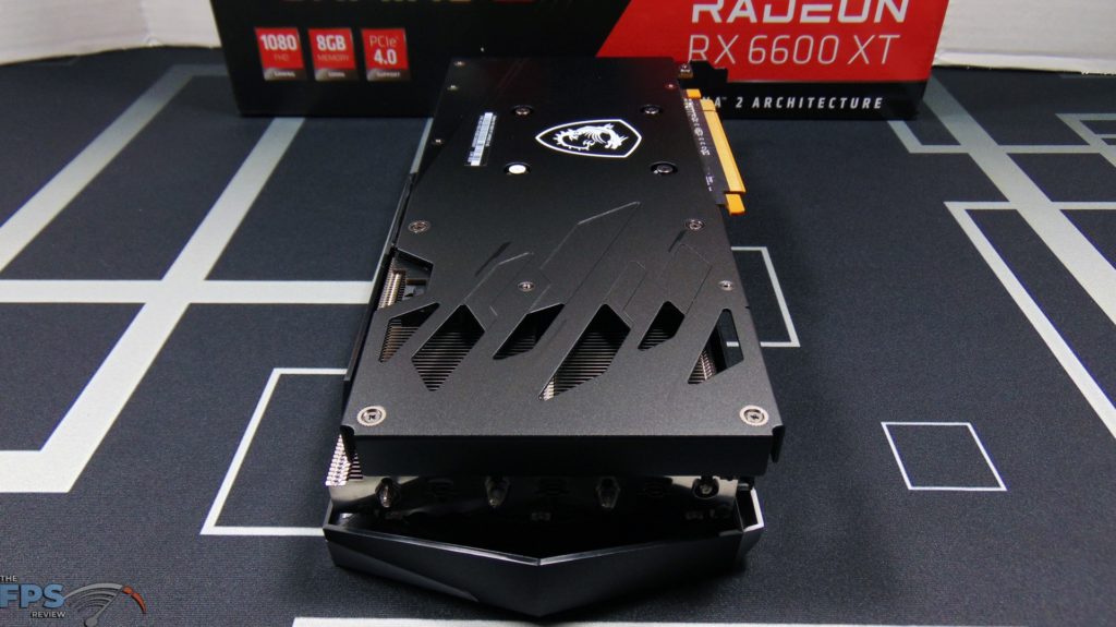 MSI Radeon RX 6600 XT GAMING X Video Card Bottom View