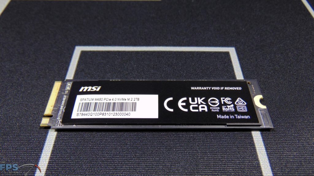 MSI SPATIUM M480 2TB HS PCIe 4.0 Gen4 NVMe SSD Bottom View